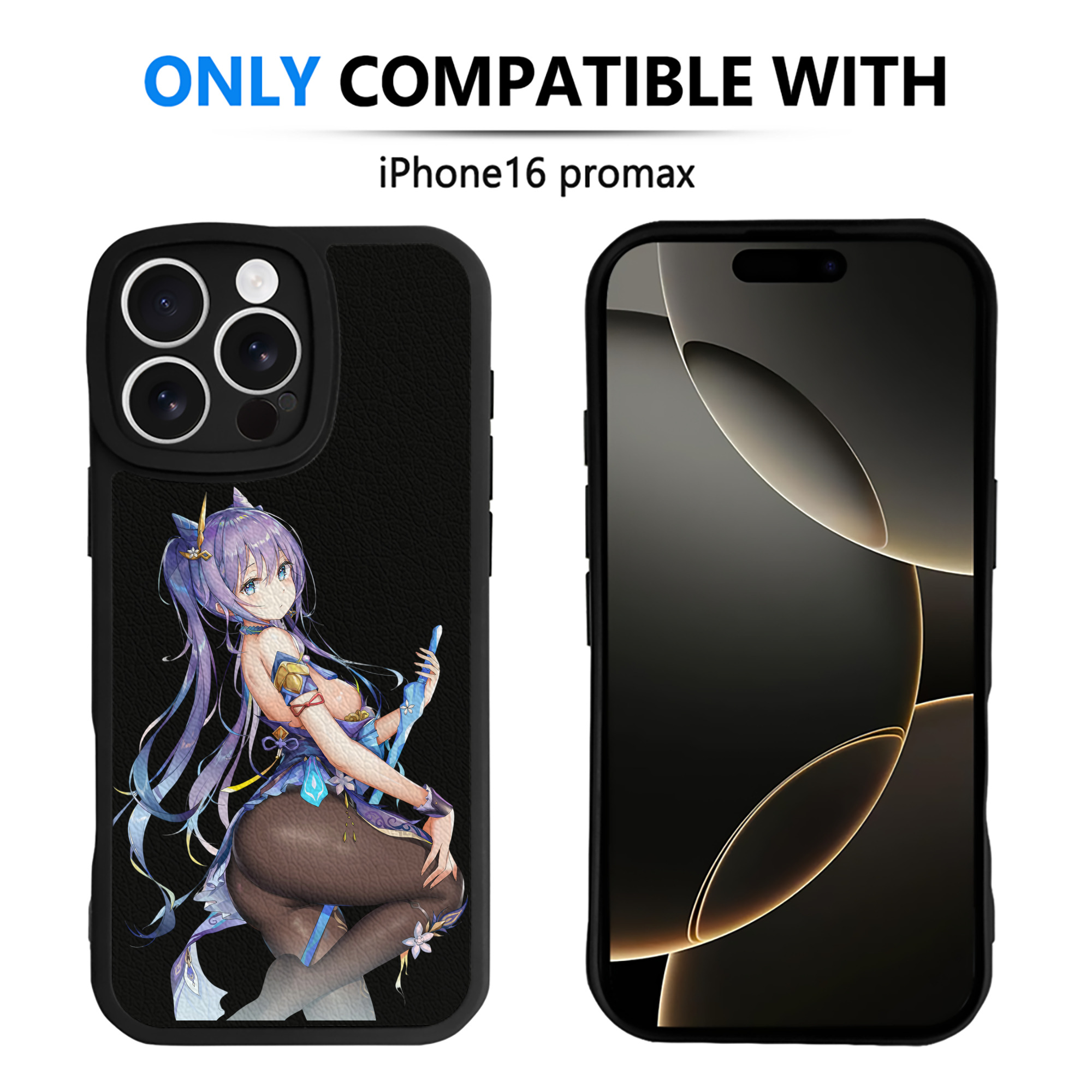げんし神 刻晴 こくせい genshin Kokusei 【iPhone 16シリーズ対応】シリコンスマホケース（レザー調） 材質：シリコン